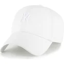 casquette-courbee-blanche-ajustable-avec-logo-blanc-clean-up-contemporary-two-tone-new-york-yankees-mlb-47-brand