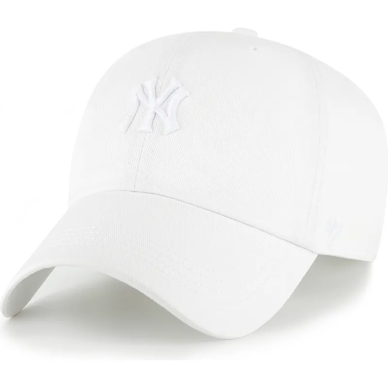 vit-justerbar-kurvad-keps-med-vitt-clean-up-contemporary-two-tone-logotyp-fran-new-york-yankees-mlb-av-47-brand
