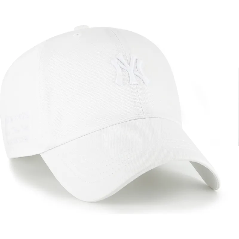 casquette-courbee-blanche-ajustable-avec-logo-blanc-clean-up-contemporary-two-tone-new-york-yankees-mlb-47-brand