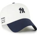 cap-curbata-beige-adjustable-strap-clean-up-contemporary-two-tone-de-new-york-yankees-mlb-de-47-brand
