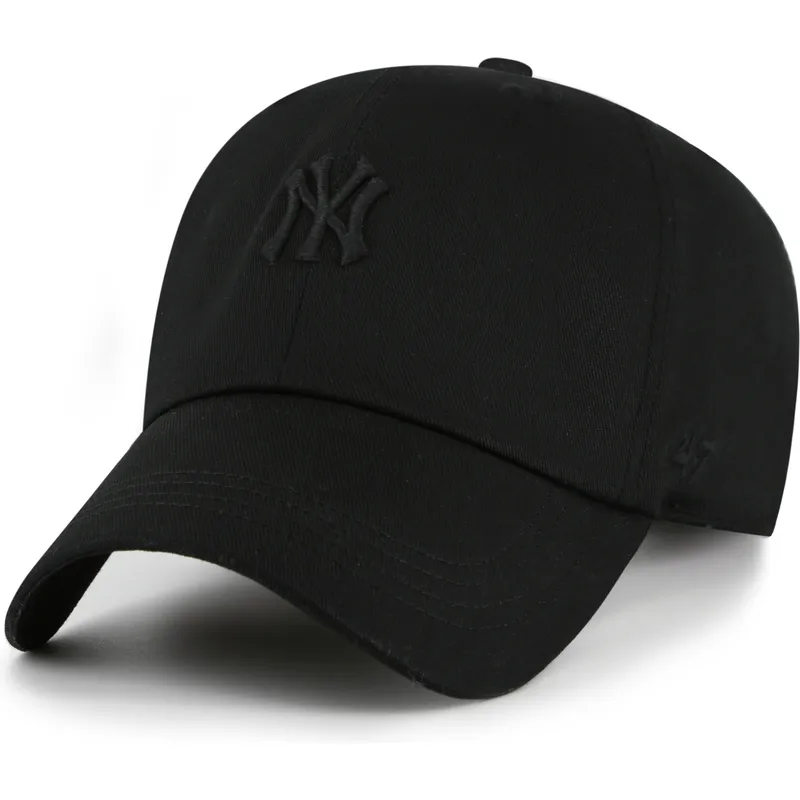 casquette-courbee-noire-ajustable-avec-logo-noir-clean-up-contemporary-two-tone-new-york-yankees-mlb-47-brand