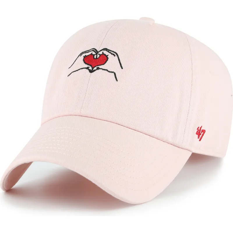casquette-courbee-rose-ajustable-clean-up-love-base-runner-icon-47-brand