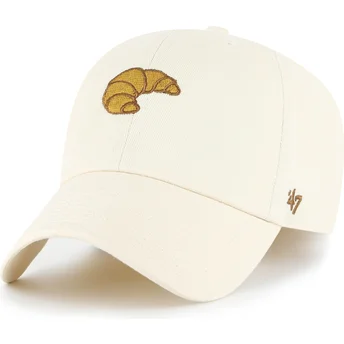 Cappellino curvo beige regolabile Croissant Cookie Clean Up Food Base Runner Icon di 47 Brand