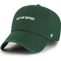cappellino-curvo-verde-regolabile-out-of-office-phrase-clean-up-base-runner-icon-di-47-brand