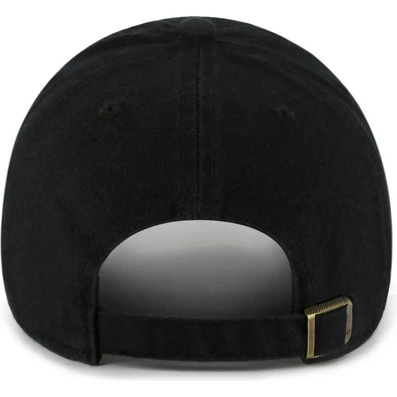 cappellino-curvo-nero-regolabile-yin-yang-smiley-clean-up-base-runner-icon-di-47-brand