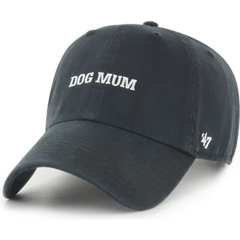 Cappellino curvo nero regolabile Dog Mum Phrase Clean Up Base Runner Icon di 47 Brand