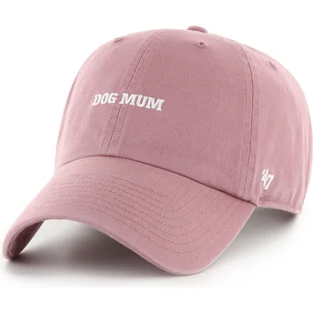 Șepci curbată roz reglabilă Dod Mum Phrase Clean Up Base Runner Icon de 47 Brand