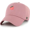 gorra-curva-rosa-ajustable-strawberry-fruit-clean-up-base-runner-icon-de-47-brand