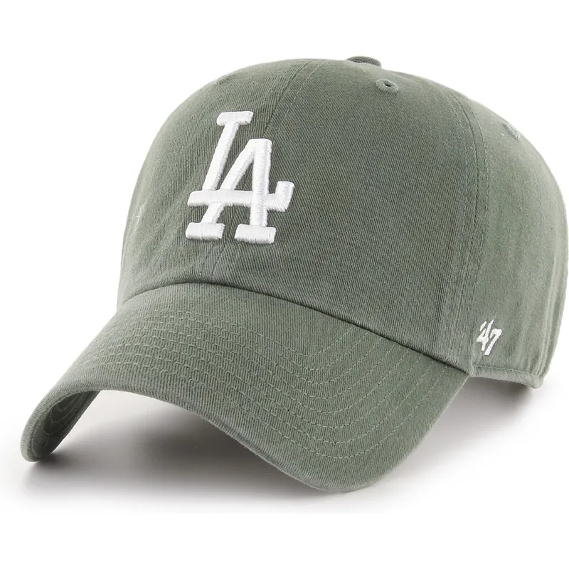 zielona-regulowana-czapka-z-zakrzywionym-daszkiem-clean-up-los-angeles-dodgers-mlb-od-47-brand