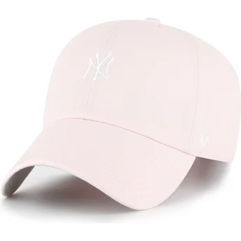Șepci curbată roz reglabilă Clean Up Base Runner de New York Yankees MLB de 47 Brand