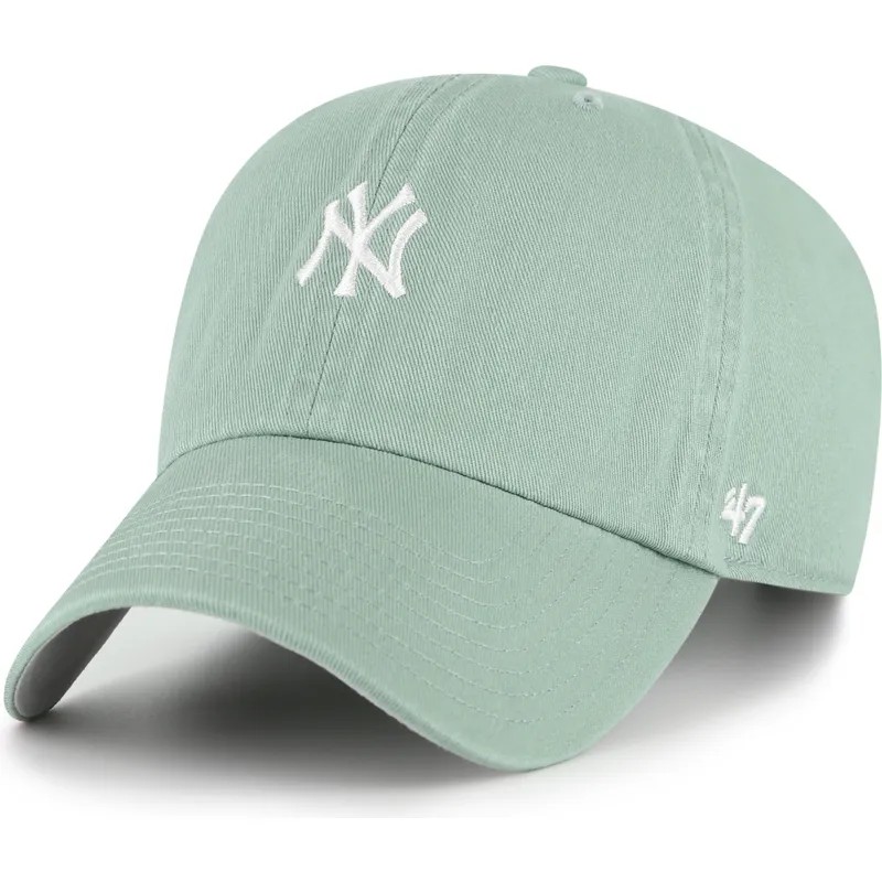 cappellino-curvo-verde-regolabile-clean-up-base-runner-dei-new-york-yankees-mlb-di-47-brand