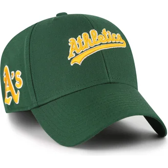 Gorra curva verde ajustable MVP Ballpark Script Shot de Oakland Athletics MLB de 47 Brand