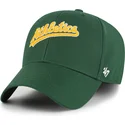 casquette-courbee-verte-ajustable-mvp-ballpark-script-shot-oakland-athletics-mlb-47-brand
