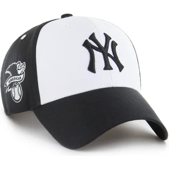 Gorra curva negra y blanca snapback MVP Replica Sure Shot de New York Yankees MLB de 47 Brand