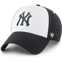 cappellino-curvo-nero-e-bianco-snapback-mvp-replica-sure-shot-di-new-york-yankees-mlb-di-47-brand