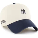 cap-curbata-beige-adjustable-strap-clean-up-base-runner-sure-shot-two-tone-de-new-york-yankees-mlb-de-47-brand