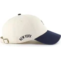 cap-curbata-beige-adjustable-strap-clean-up-base-runner-sure-shot-two-tone-de-new-york-yankees-mlb-de-47-brand