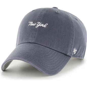 Cap curbată navy blue adjustable strap Clean Up Base Runner Script de New York Yankees MLB de 47 Brand