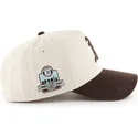 beige-und-braune-gebogene-snapback-kappe-mvp-dt-sure-shot-two-tone-cotton-der-oakland-athletics-mlb-von-47-brand