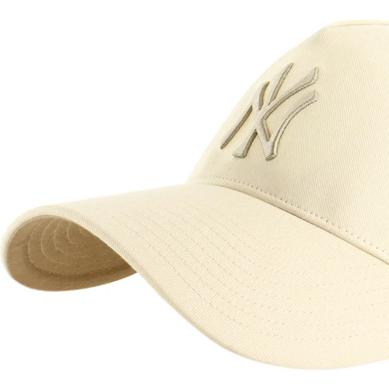 beige-gebogene-snapback-kappe-mit-beigem-logo-mvp-dt-sure-shot-two-tone-cotton-der-new-york-yankees-mlb-von-47-brand