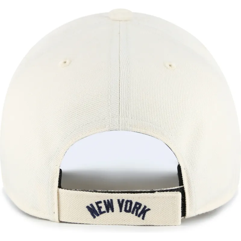 casquette-courbee-beige-et-bleue-marine-ajustable-mvp-two-tone-new-york-yankees-mlb-47-brand