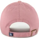 rosa-verstellbare-curved-cap-mit-rosa-clean-up-logo-der-new-york-yankees-mlb-von-47-brand