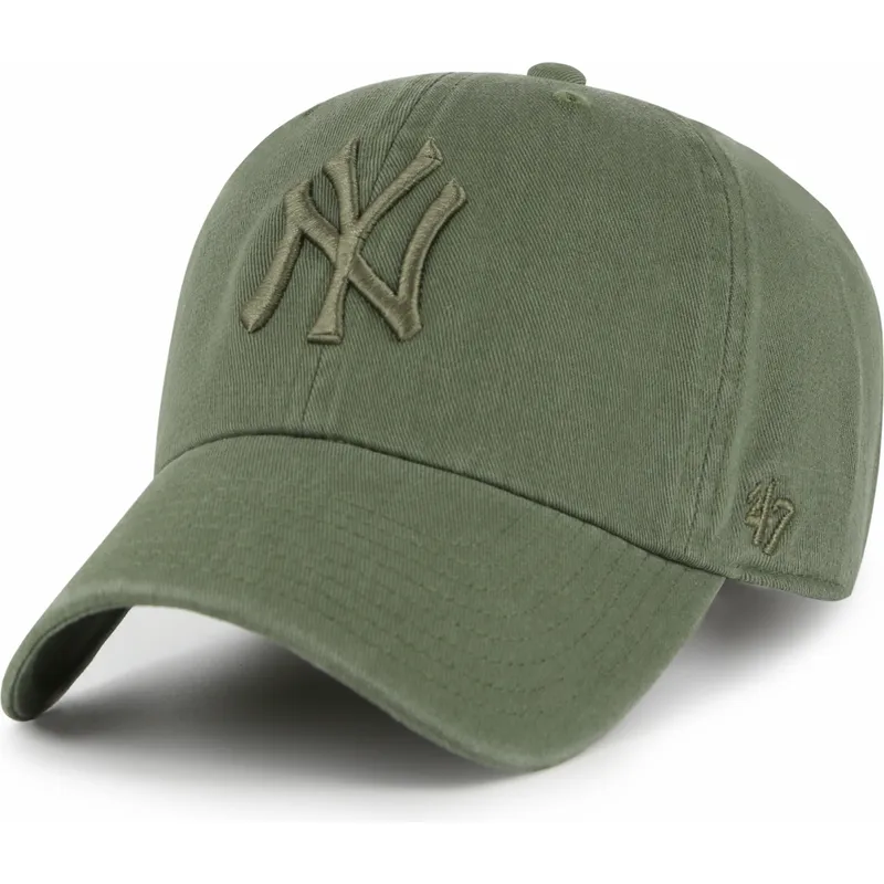 cappellino-curvo-verde-regolabile-con-logo-verde-clean-up-dei-new-york-yankees-mlb-di-47-brand