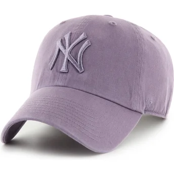 Șepci curbată violet reglabilă Clean Up Iris de New York Yankees MLB de 47 Brand
