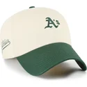 gorra-curva-beige-y-verde-ajustable-clean-up-base-runner-sure-shot-two-tone-de-mlb-de-47-brand