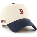 bezowa-i-granatowa-regulowana-czapka-z-daszkiem-clean-up-base-runner-sure-shot-two-tone-boston-red-sox-mlb-od-47-brand