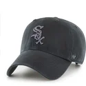 cappellino-curvo-nero-regolabile-con-logo-grigio-clean-up-dei-chicago-white-sox-mlb-di-47-brand