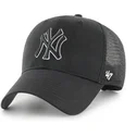 casquette-trucker-noire-avec-logo-noir-outline-mvp-branson-new-york-yankees-mlb-47-brand