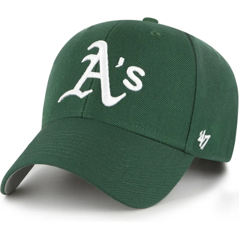 casquette-courbee-verte-ajustable-mvp-oakland-athletics-mlb-47-brand