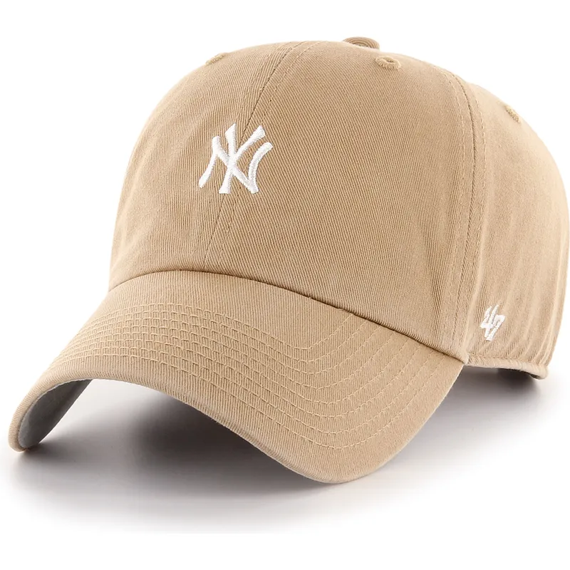 czapka-z-daszkiem-khaki-regulowana-clean-up-base-runner-new-york-yankees-mlb-od-47-brand