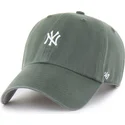 cappellino-curvo-verde-regolabile-con-logo-bianco-clean-up-base-runner-dei-new-york-yankees-mlb-di-47-brand