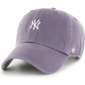 Casquette courbée violette ajustable Clean Up Base Runner Iris New York Yankees MLB 47 Brand