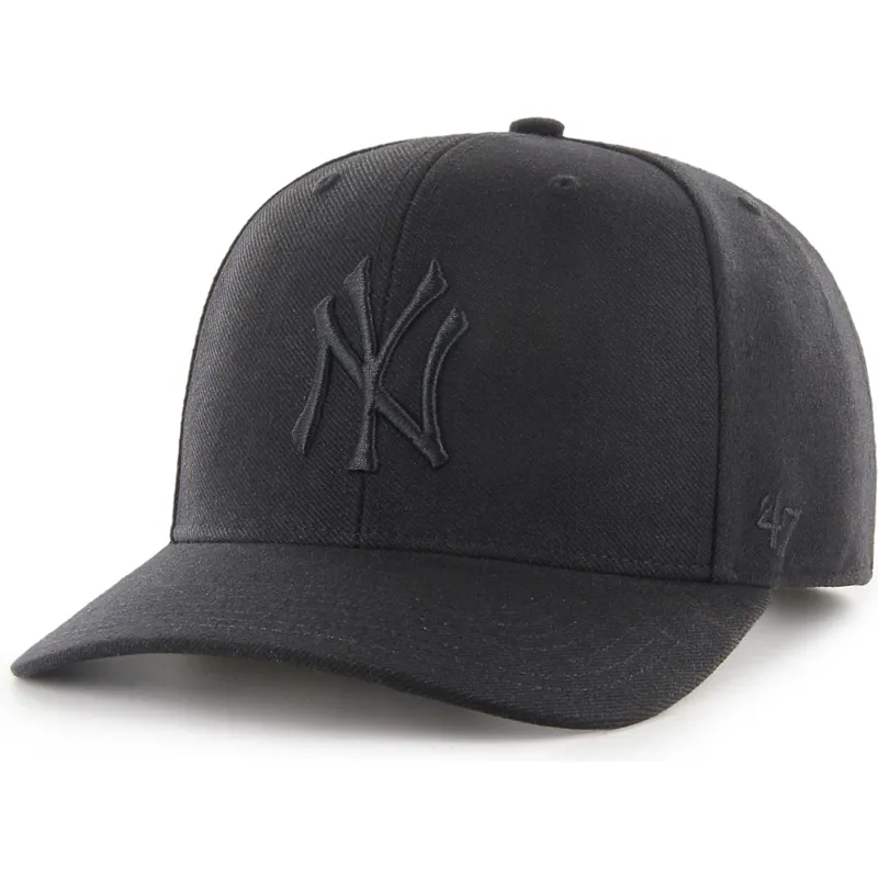 casquette-courbee-noire-snapback-avec-logo-noir-mvp-dp-cold-zone-new-york-yankees-mlb-47-brand