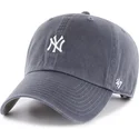 47-brand-curved-brim-clean-up-base-runner-vintage-new-york-yankees-mlb-navy-blue-adjustable-cap