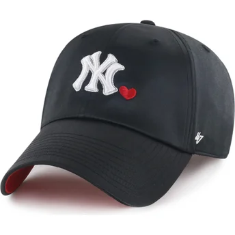 Cap curbată black adjustable strap Clean Up With Love de New York Yankees MLB de 47 Brand