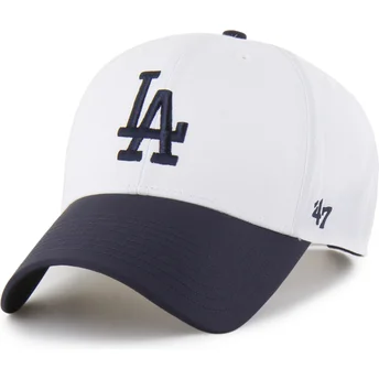 Casquette courbée blanche et bleue marine snapback MVP Brrr Two Tone Los Angeles Dodgers MLB 47 Brand