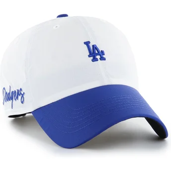 Biała i niebieska regulowana czapka z daszkiem Clean Up Vista Mini Two Tone Los Angeles Dodgers MLB od 47 Brand