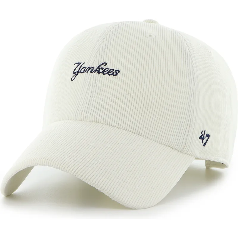 cap-curbata-beige-adjustable-strap-clean-up-mini-script-cord-de-new-york-yankees-mlb-de-47-brand