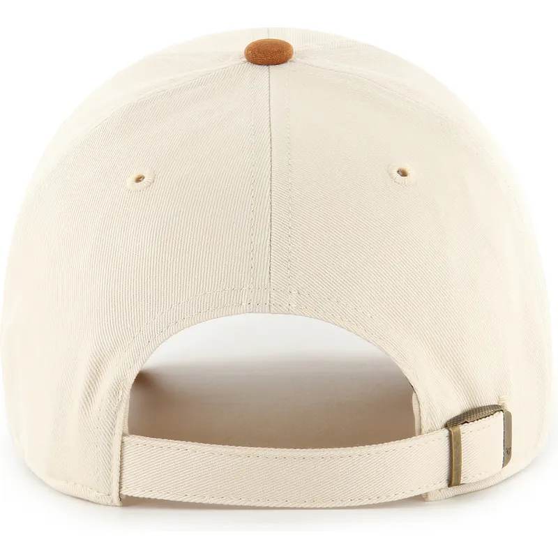 cap-curbata-beige-adjustable-strap-marron-clean-up-mini-script-suede-visor-de-oakland-athletics-mlb-de-47-brand