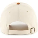 casquette-courbee-beige-et-marron-ajustable-clean-up-mini-script-suede-visor-los-angeles-dodgers-mlb-47-brand