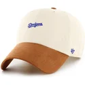 epci-curbata-bej-reglabila-clean-up-mini-script-suede-visor-de-los-angeles-dodgers-mlb-de-47-brand