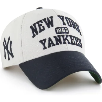 Czapka z daszkiem beżowo-granatowa regulowana MVP Broke Line New York Yankees MLB od 47 Brand
