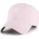 cap-curbata-pink-adjustable-strap-clean-up-cord-base-runner-de-new-york-yankees-mlb-de-47-brand