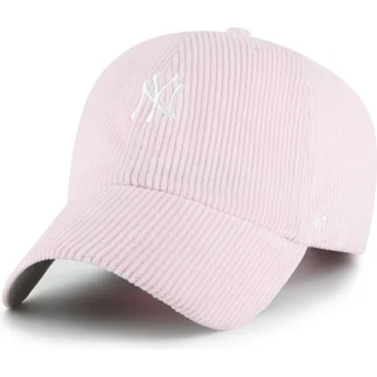 Șepci curbată roz bandă reglabilă Clean Up Cord Base Runner de New York Yankees MLB de 47 Brand
