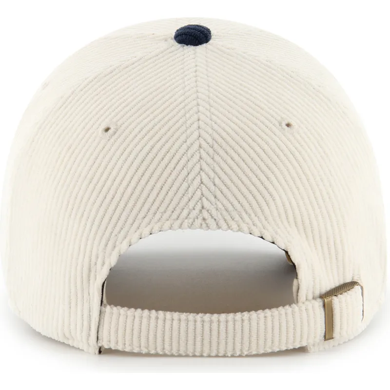 casquette-courbee-beige-et-bleue-marine-ajustable-clean-up-cord-base-runner-two-tone-boston-red-sox-mlb-47-brand