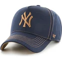morkbla-och-brun-bojd-justerbar-keps-mvp-dt-contrast-stitch-fran-new-york-yankees-mlb-av-47-brand